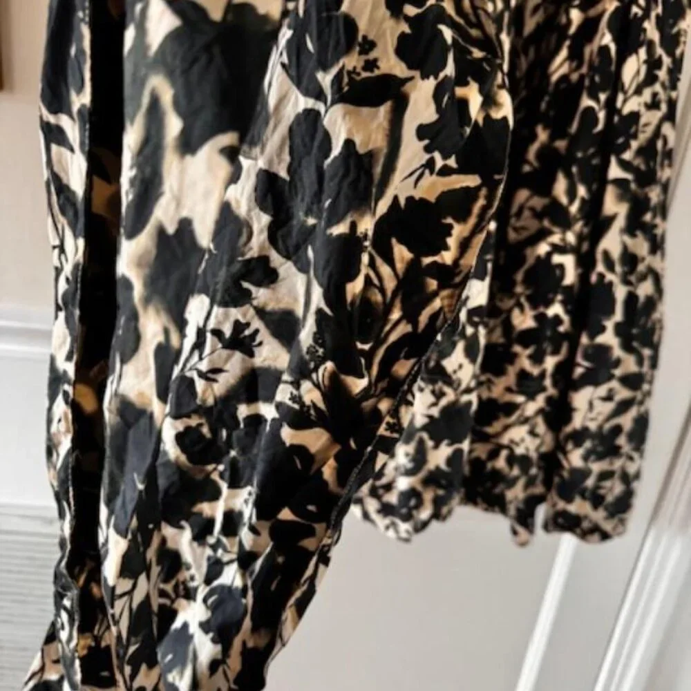 J Crew Collection Strapless Bow Back Maxi Floral Print Cotton Maxi Dress Wedding